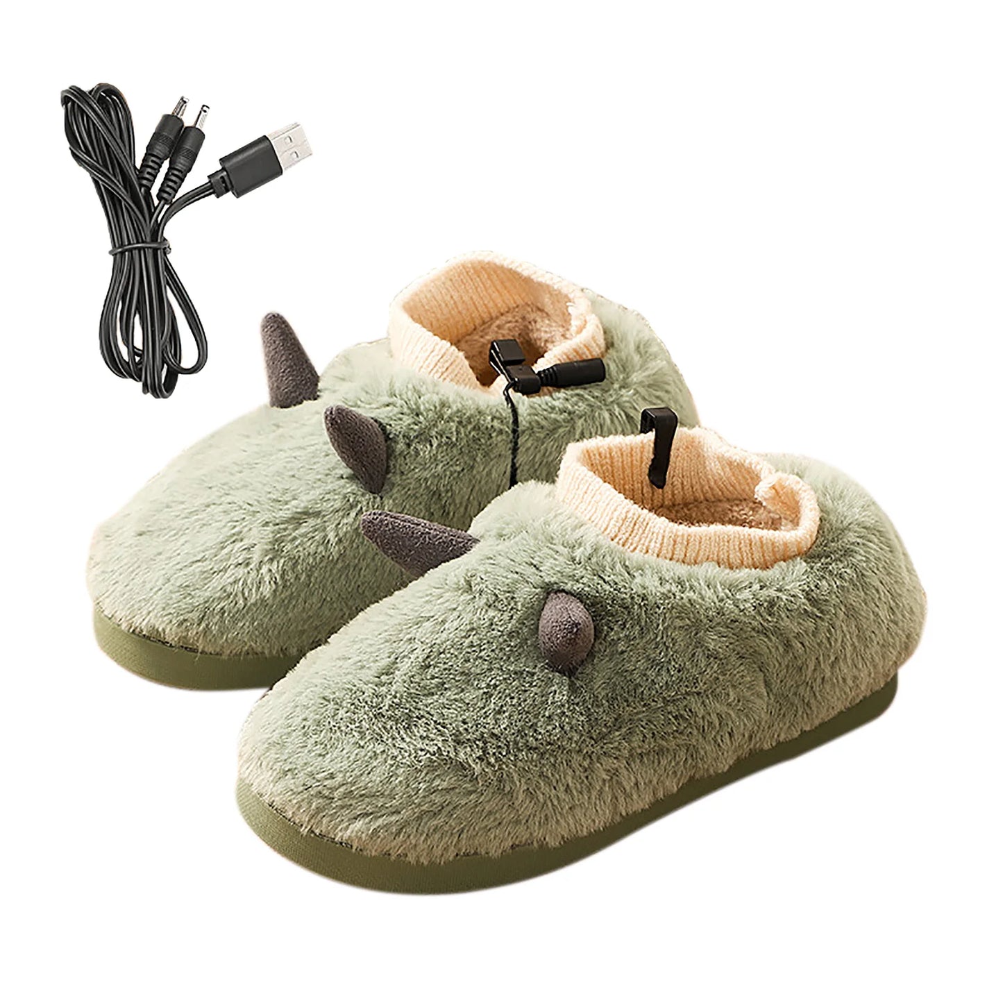 Pantoufles Chauffantes USB en Peluche