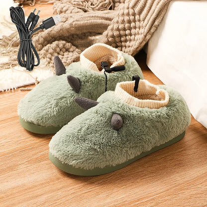 Pantoufles Chauffantes USB en Peluche