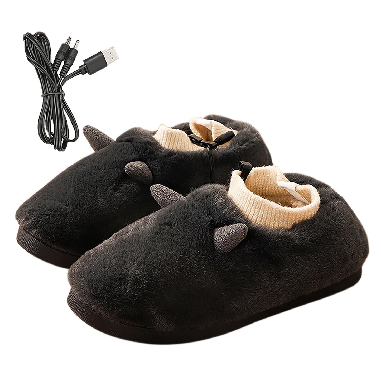Pantoufles Chauffantes USB en Peluche
